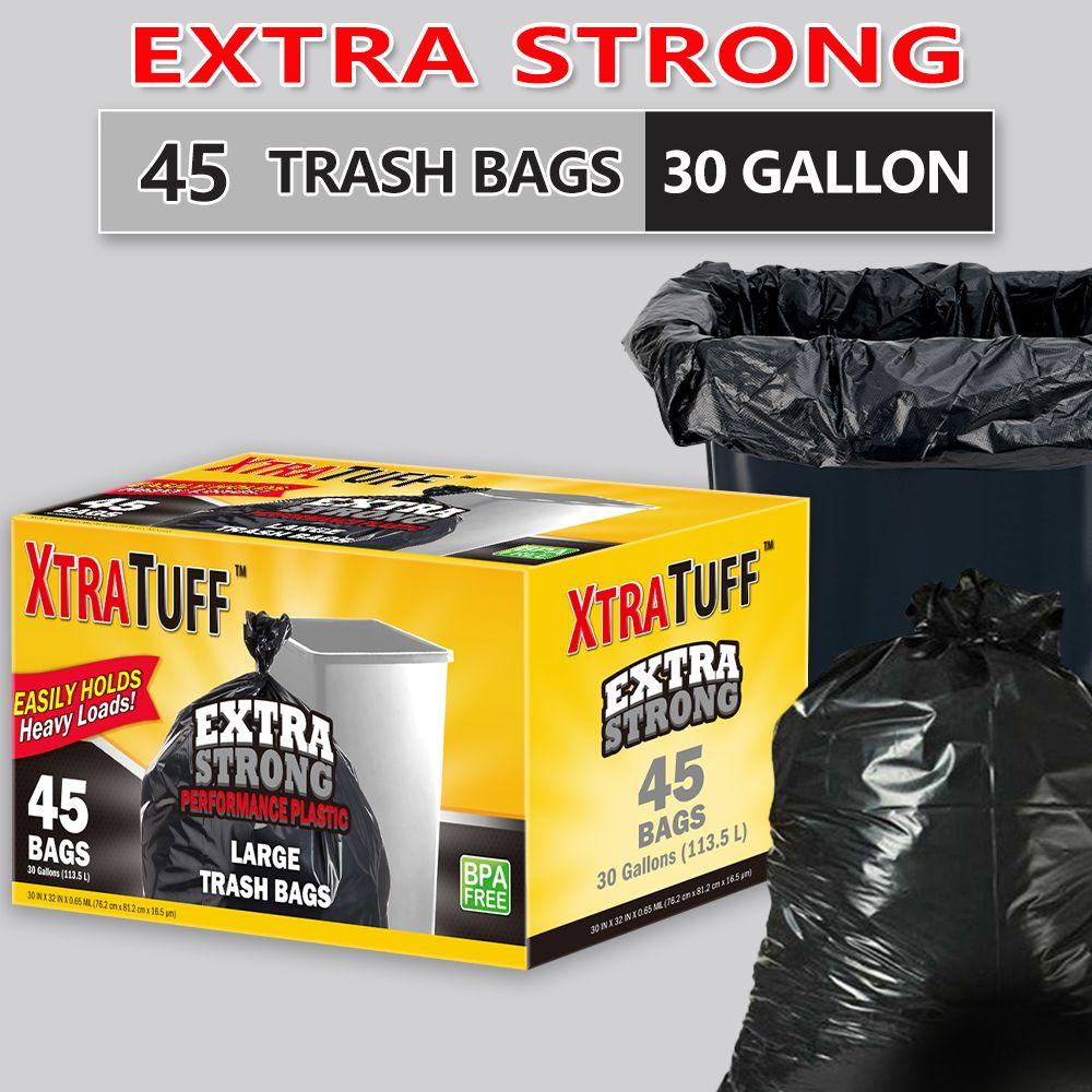 45 Extra-thick, Leak-proof Garbage Bags, Suitable For Home, Commercial, And Various Other Uses. A Great Helper For Home Cleaning.