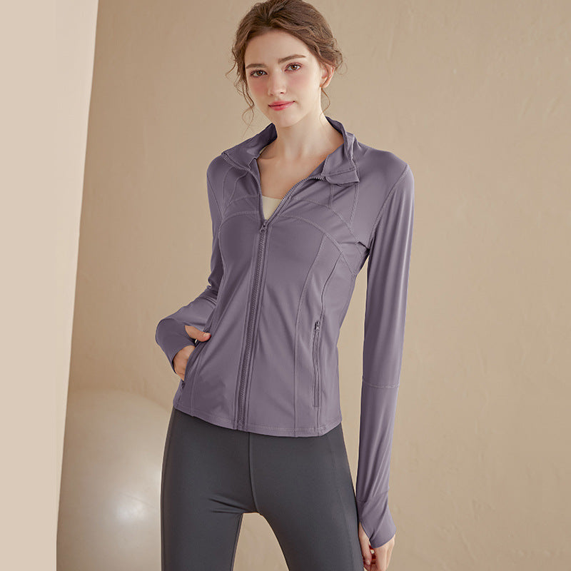 Womens Tight-fitting Quick-dry Cycling And Workout Top Long-sleeve Fitness Wear