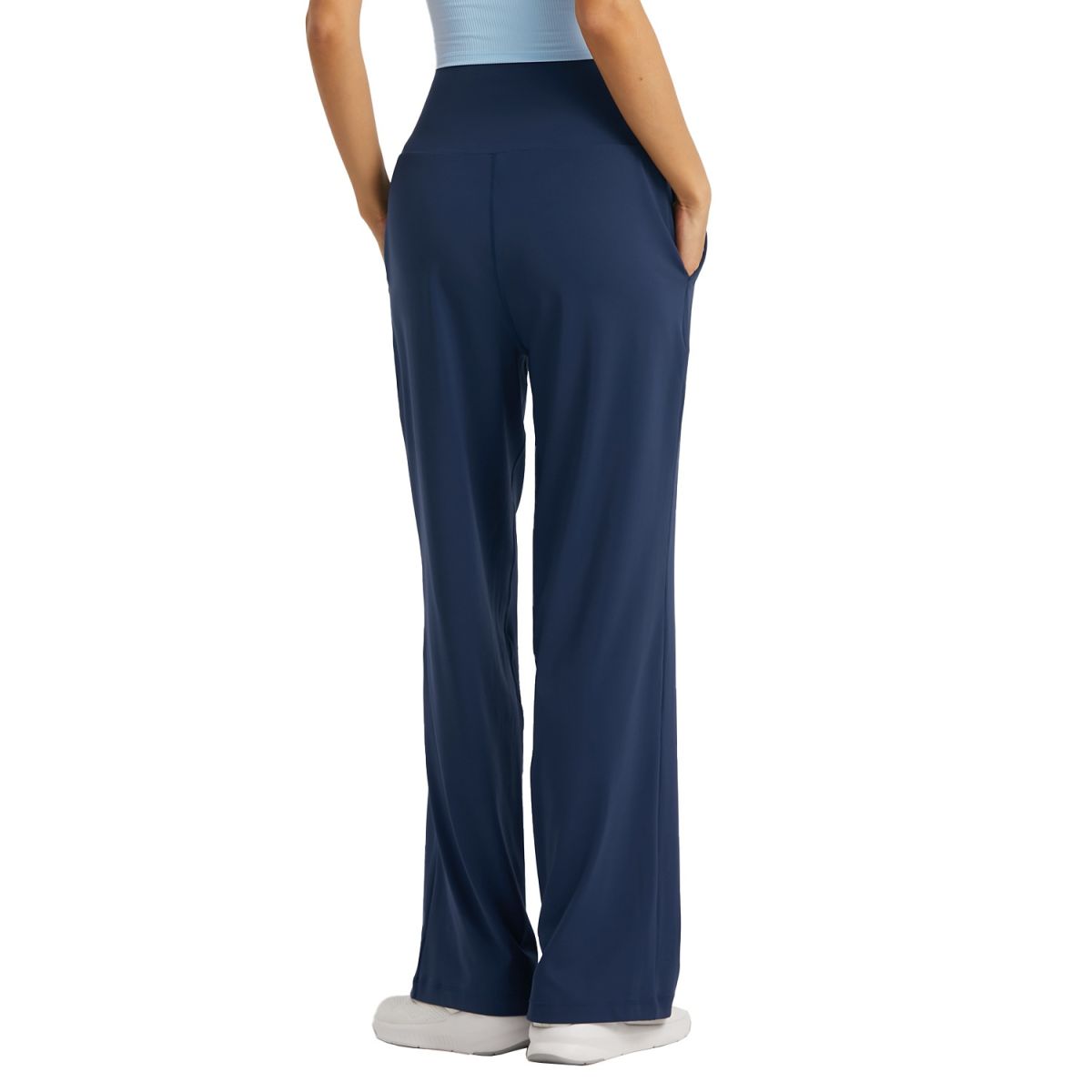 High Waist Hip Lift Yoga Wide-leg Pants Draping Slim Straight Breathable Sweat Absorbing Casual Sports Pants