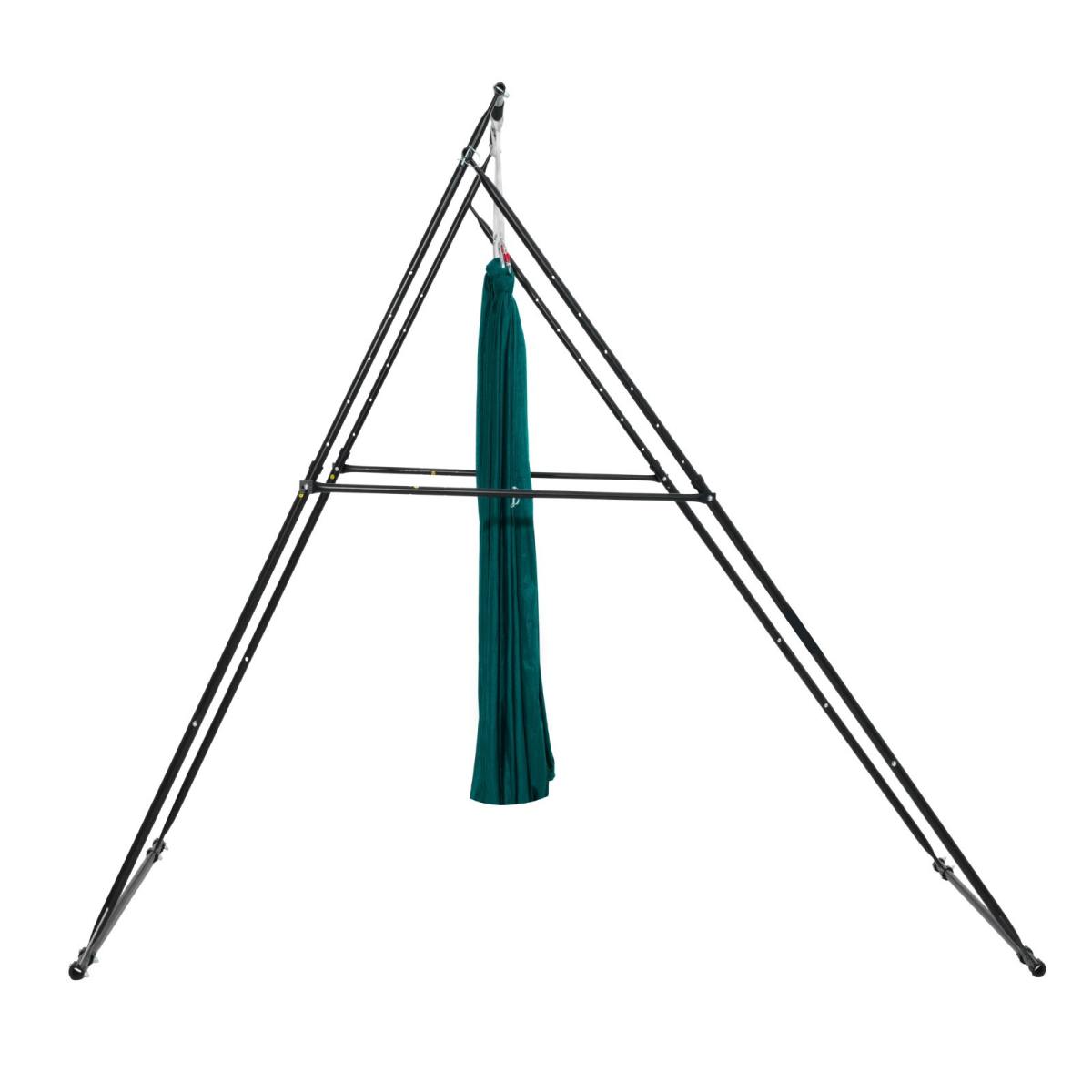 Yoga Stand Frame, Max 440.9 Lbs Load Swing Stand, Triangular Structure Pull Up Stands, Aerial Silk Stands With EVA Foam & 6.6-yard Yoga Hammock, 4-Level Horizontal & 6-Level Vertical Adjustment