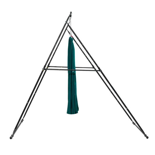Yoga Stand Frame, Max 440.9 Lbs Load Swing Stand, Triangular Structure Pull Up Stands, Aerial Silk Stands With EVA Foam & 6.6-yard Yoga Hammock, 4-Level Horizontal & 6-Level Vertical Adjustment