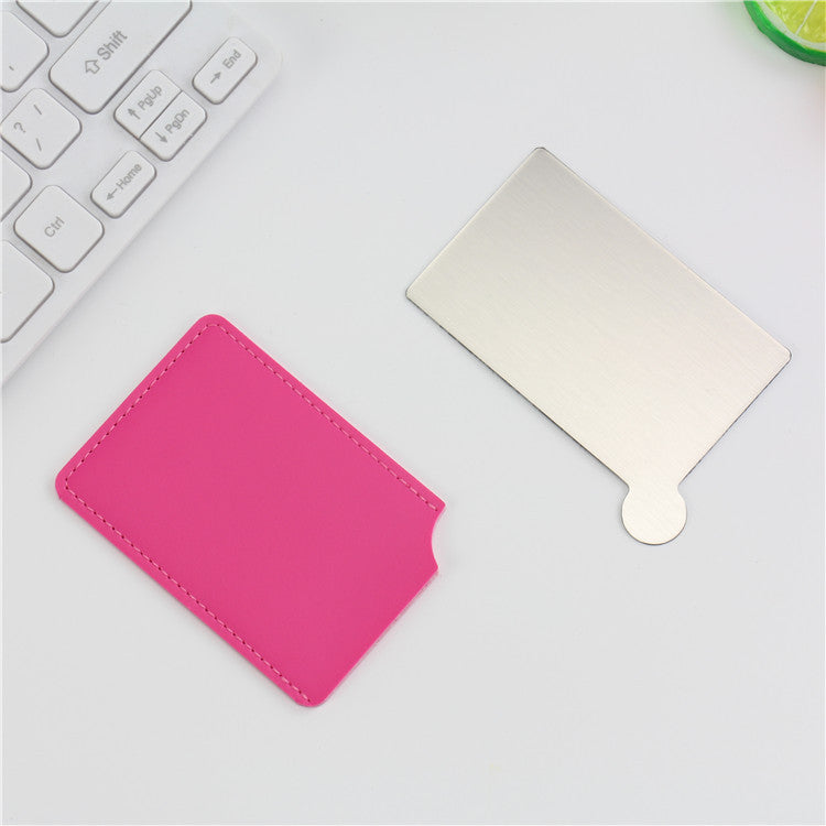 Stainless Steel Mirror Makeup Card Mirror Gift Portable Mirror