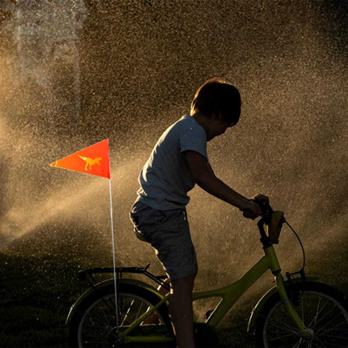 Bicycle Reflective Flag Set – 2 Designs Including 5 Poles For Better Visibility While Cycling – Accessories Set