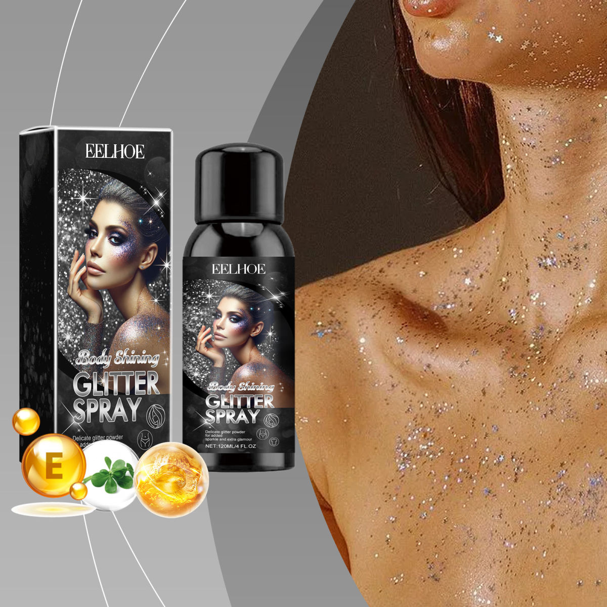 Stage Makeup Glitter Spray Natural Three-dimensional
