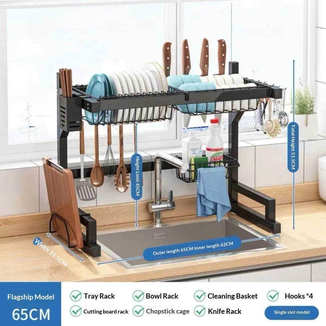 Multi-functional Home Kitchen Storage Rack Dish And Chopstick Draining Rack