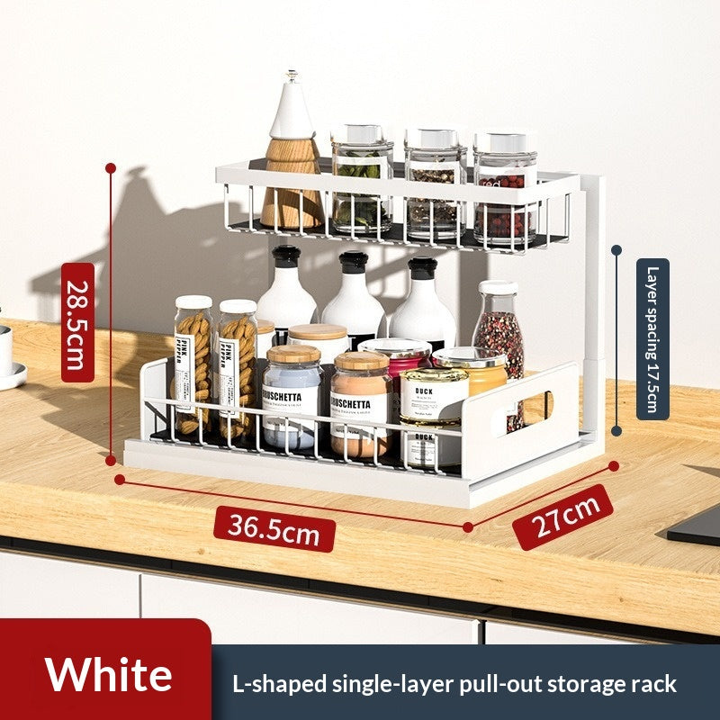Kitchen Sink Rack, Household Pull-out Seasoning Storage