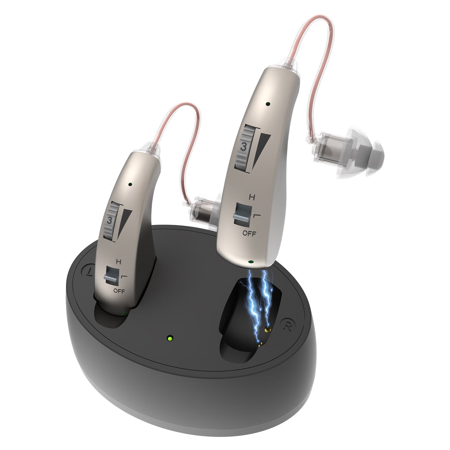 Simple Charging Bin Behind-the-ear Aid Headset