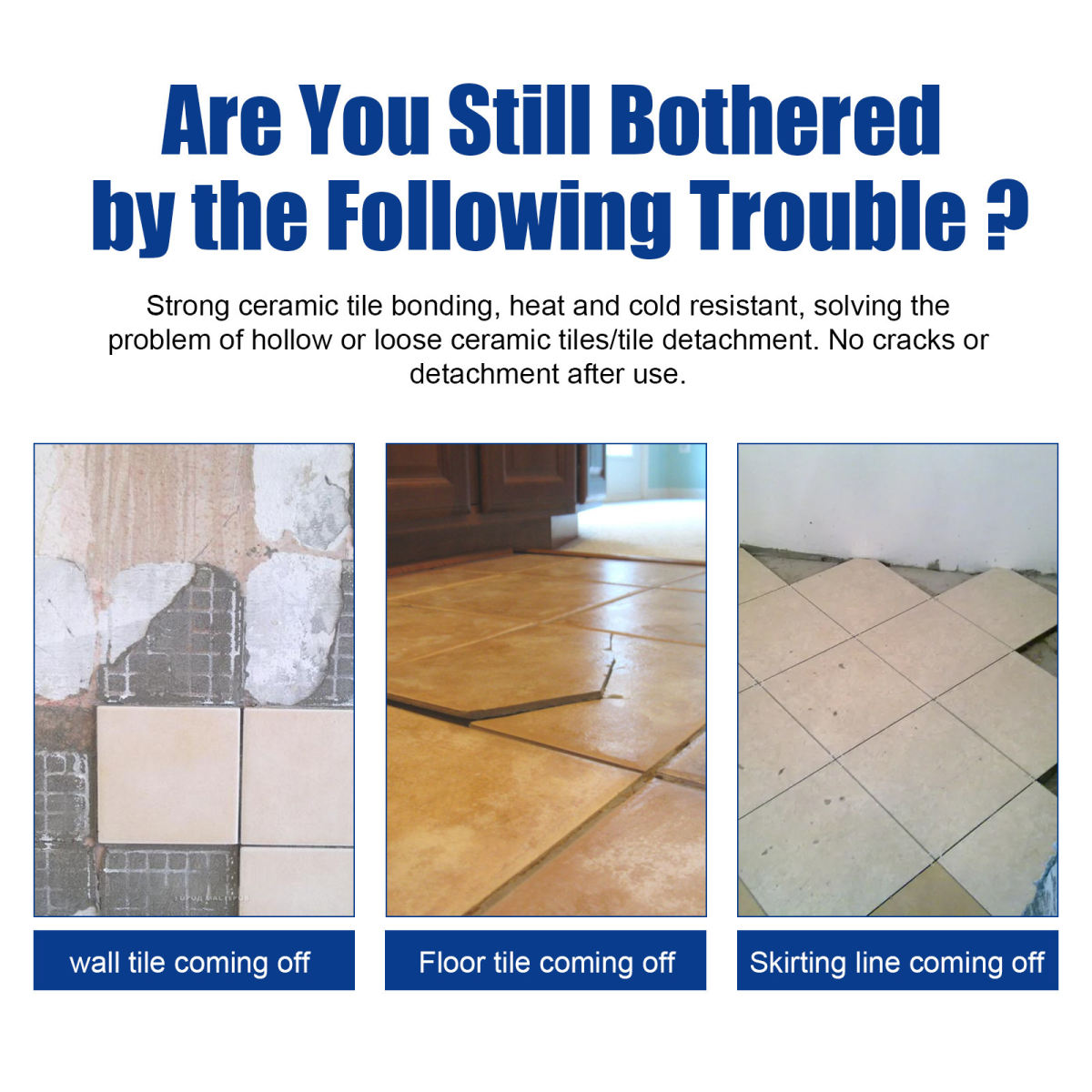 Cross-border Jue-fish Tile Adhesive For Home Use, Repairing Loose And Hollow Wall And Floor Tiles, Waterproof Back Coating.