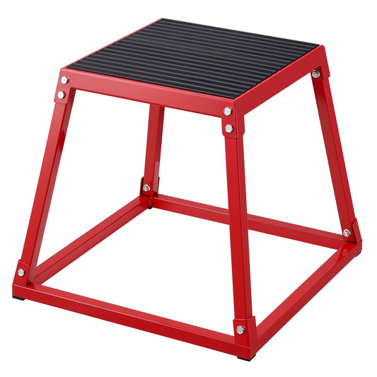 Plyometrische Sprungbox, 458 Mm Plyo-Box, Plyometrische Plattform Plyobox Rot, Rutschfeste Fitness-Übungs-Step-Up-Box Für Heimtraining, Konditions-Krafttraining, Gesäß, Oberschenkel Trainieren