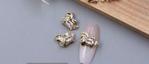 Copper-inlaid Zircon Metal Nail Art Rhinestone Accessories