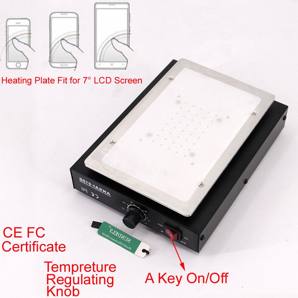 LCD Screen Separator Machine Hot Plate Glass Split Remove For Mobile Phones New