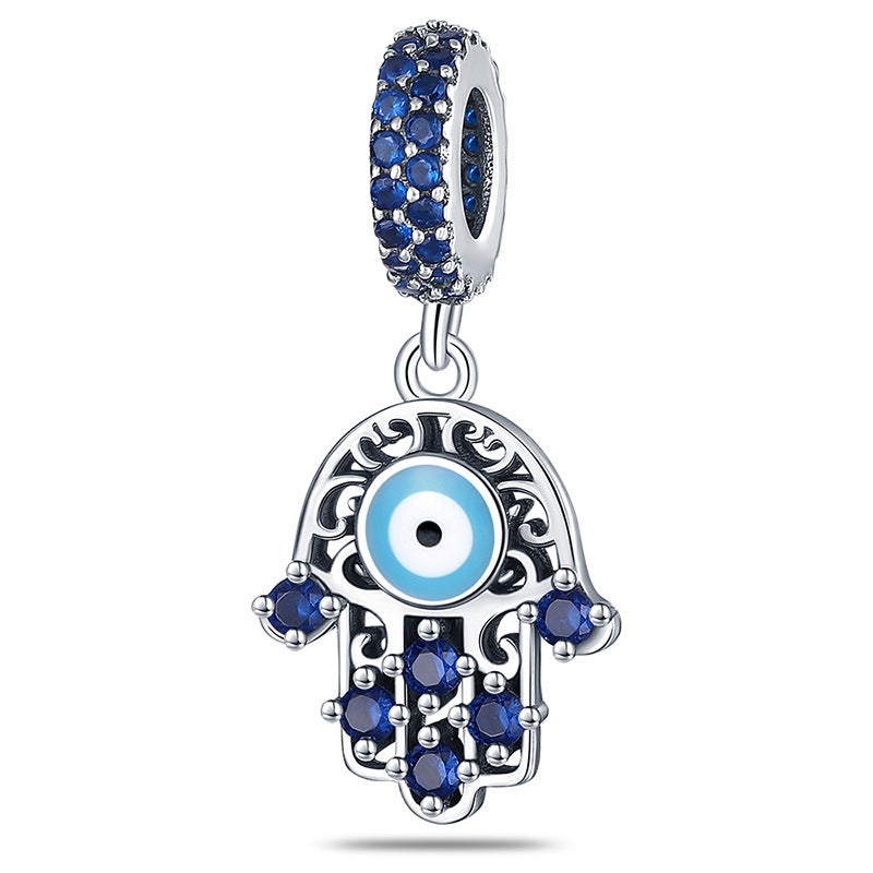 Beaded Bracelet Pendant Zircon Blue Eye Beads Accessories