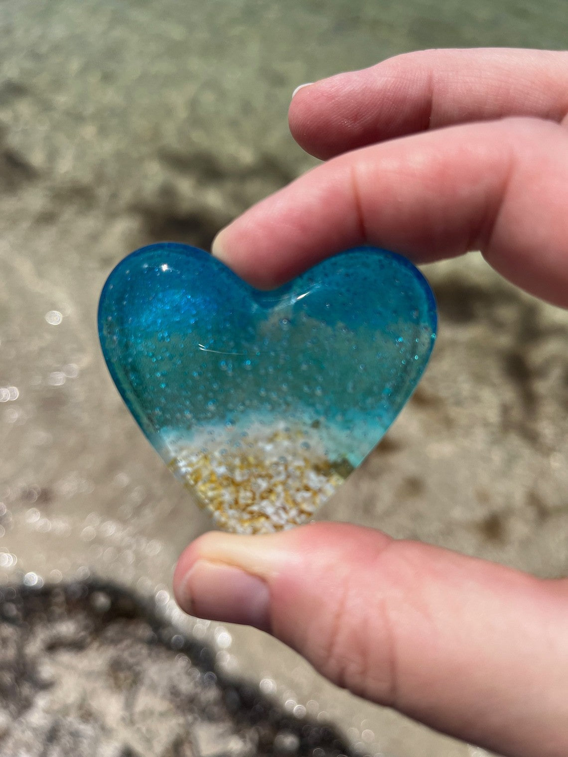 Glass Beach Pocket Heart-shaped Best Gift