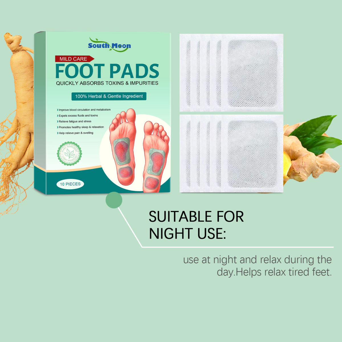 Massage Plant-Based Foot Patch Set
