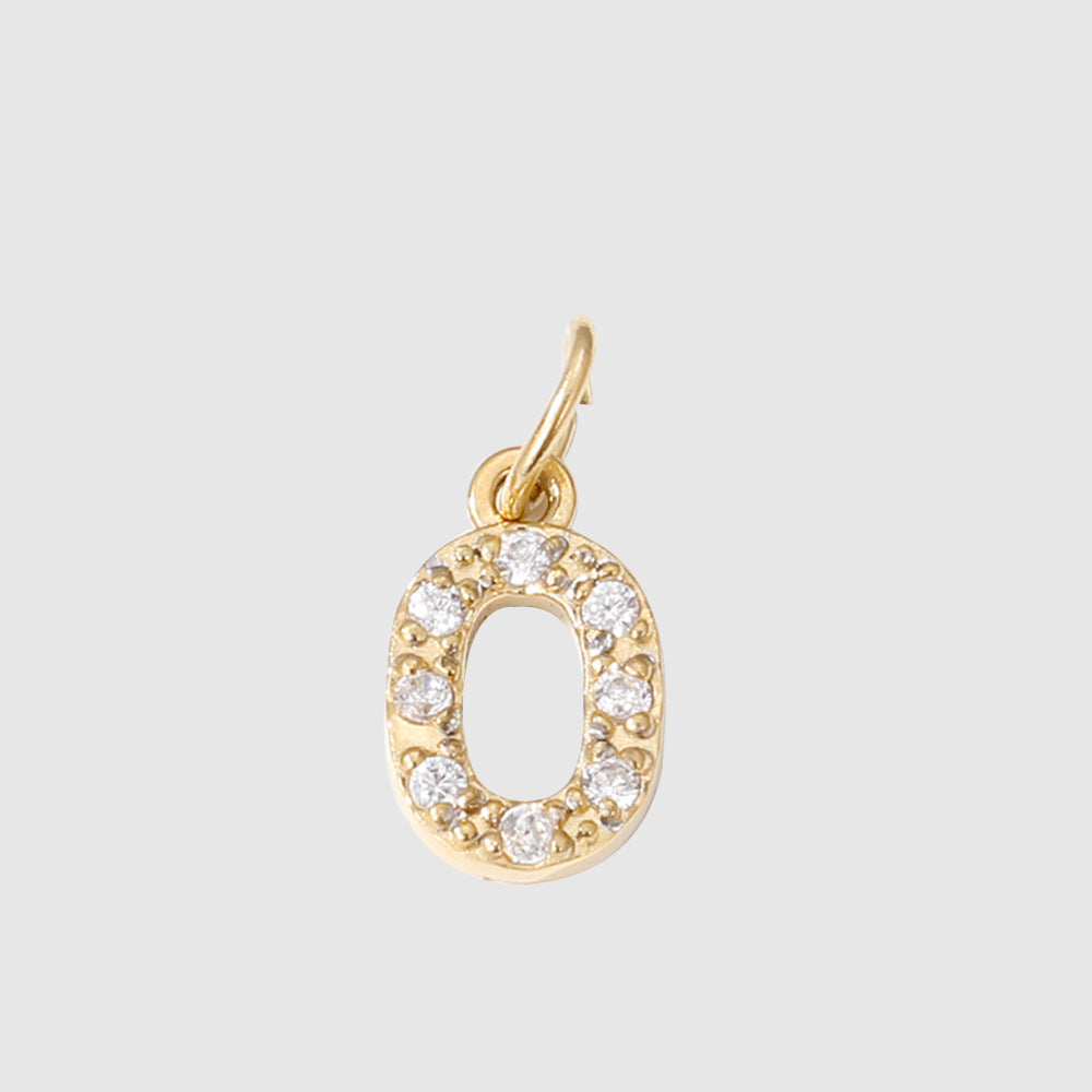 1 Piece 304 Stainless Steel Zircon Ion Plating 14K Gold Real Plated Letter Number Polished Stretch Adjustable Pendant DIY Jewelry Accessories