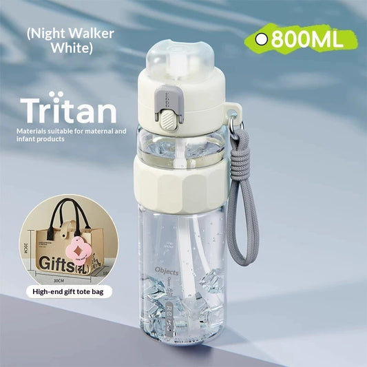 Summer Outdoor Mens Water Bottle With Straw