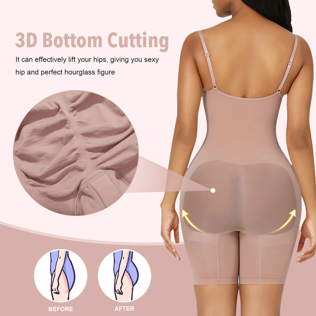 Women's Tummy Control, Butt Lifter Shapewear Bodysuit, Seamless Full Body Compression Faja For Women