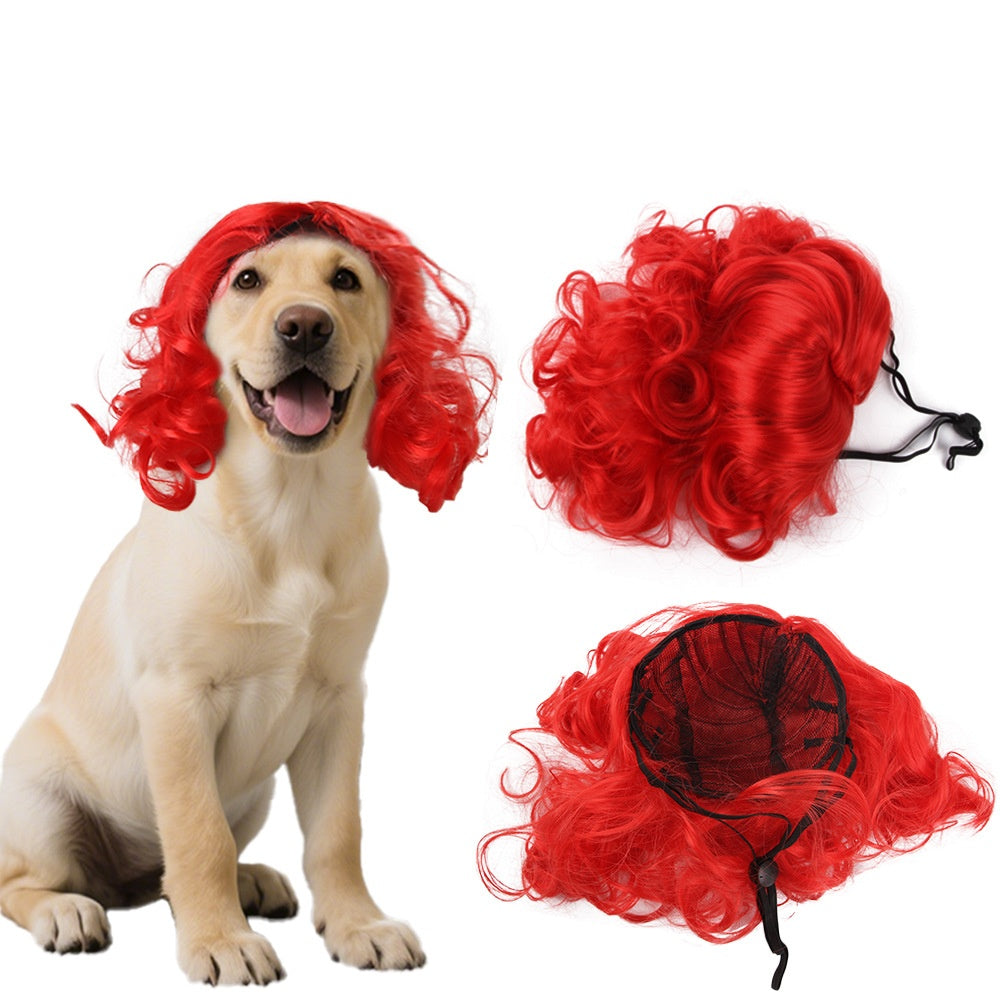 Halloween Pet Wig For Curly Or Straight Hair