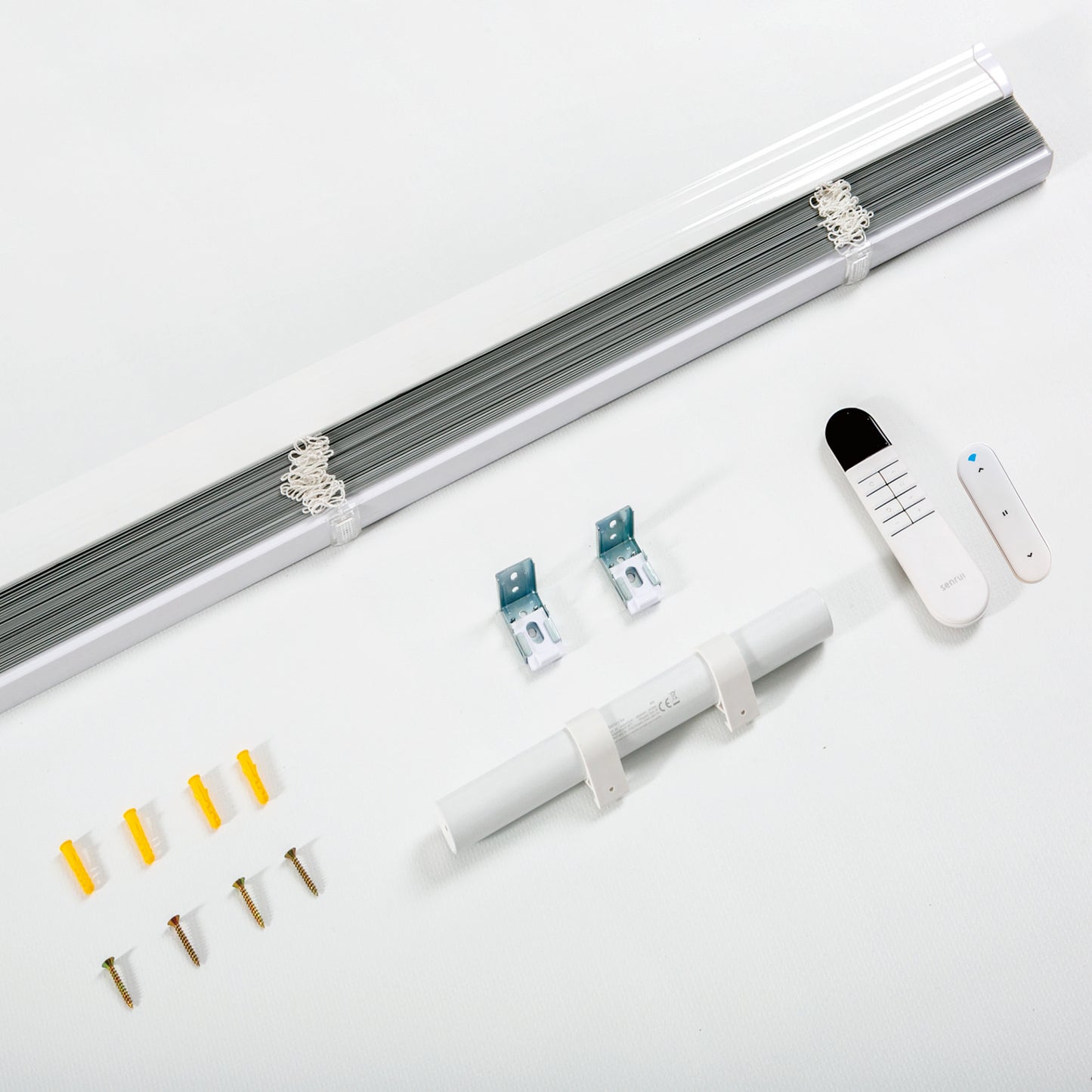 Paired With 15 Channel Remote Control And Solar Charging Panel, Electric Blinds, Intelligent Remote Blinds, Silent Motor, Cordless Sunshade, Dimmable Blinds