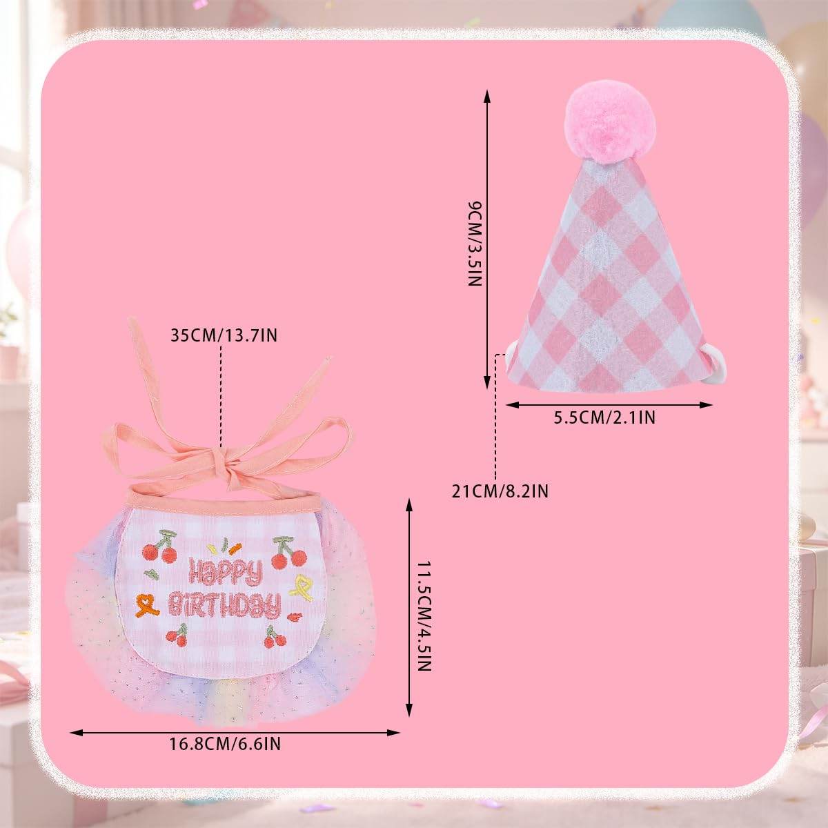 Cat Princess Costume Cat Tutu Dresses Kitte Birthday Hat Scarf Set Clothes Dog Outfit For Small Pet Birthday Party Halloween Wedding Photo Prop