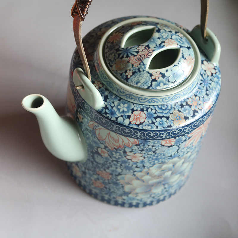 Ru Ware Handled Teapot Large Size For Brewing Tea