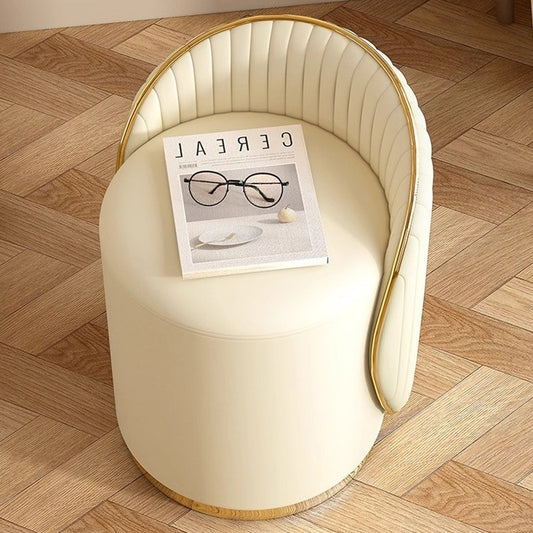 Bedroom Round Stool With Backrest Makeup Stool