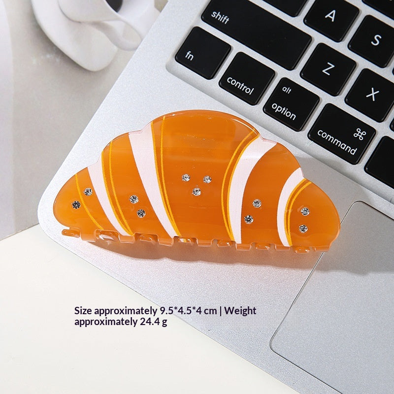 Fun Croissant Hair Clip Shaped Like A Popcorn Drink Cup