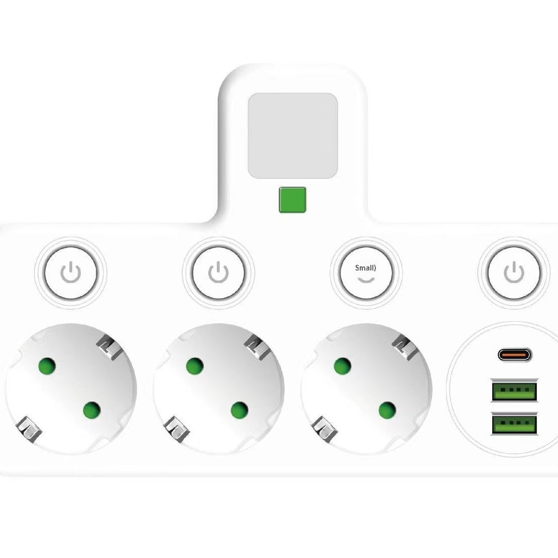 A Power Strip Extension Cord That Meets German Standards Is EU-certified And Features USB Fast Charging And A Built-in Switch
