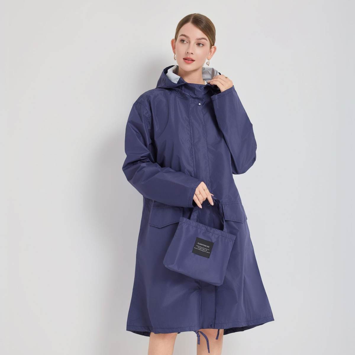 Korean-style Windproof Travel Raincoat For Women