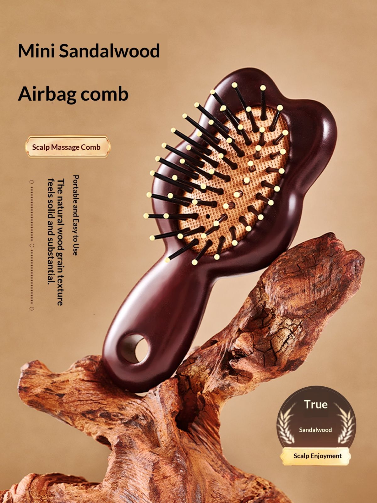 Portable Hair Straightening Head Massage Comb For Womens Home Use