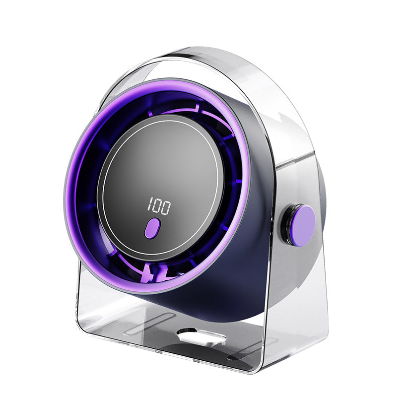 Summer New Circulating Fan, Multi-speed Adjustment, Wall & Desktop Dual Use, USB Rechargeable Mini Fan With Digital Display, High Power Cooling Fan For Home & Office