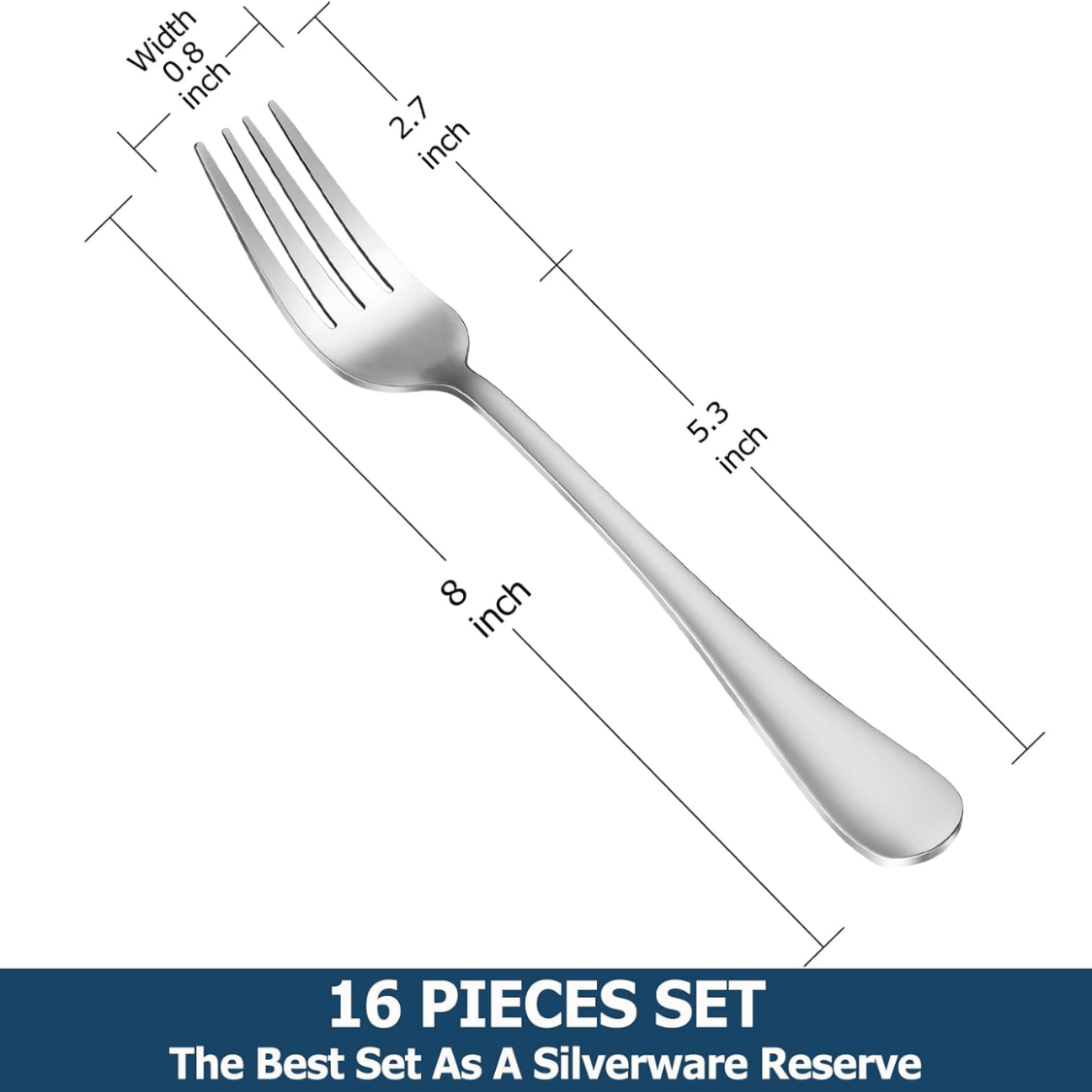 Dinner Forks Set Of 16 Top Food Grade Stainless Steel Silverware Forks