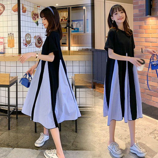 Summer Korean-style Plus-size Maternity Outfit