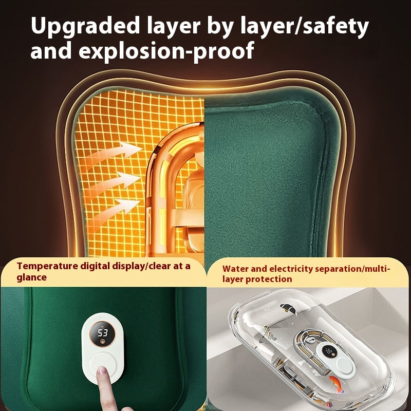 Digital Display Hot Water Bag Charging Hand Warmer Bed Sleeping Bed Fantastic Foot Warming Appliance