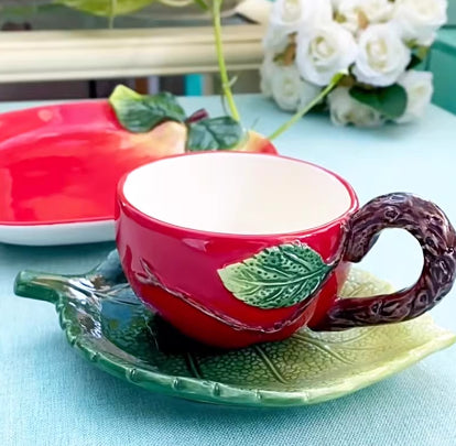 Cartoon-patterned Simulated Tea Cup Vase