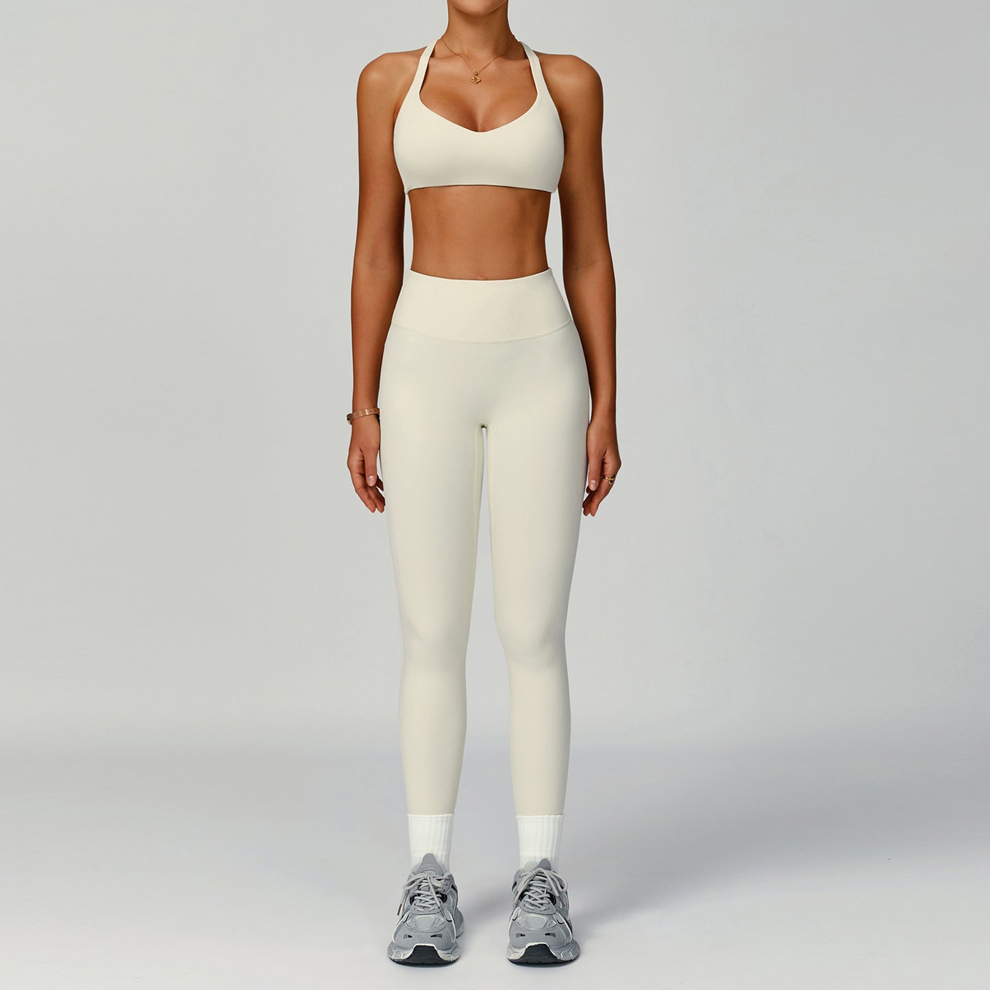 Women's Pure Color Tight Hollow-out Beauty Back Sports Outdoor Running Outfit
