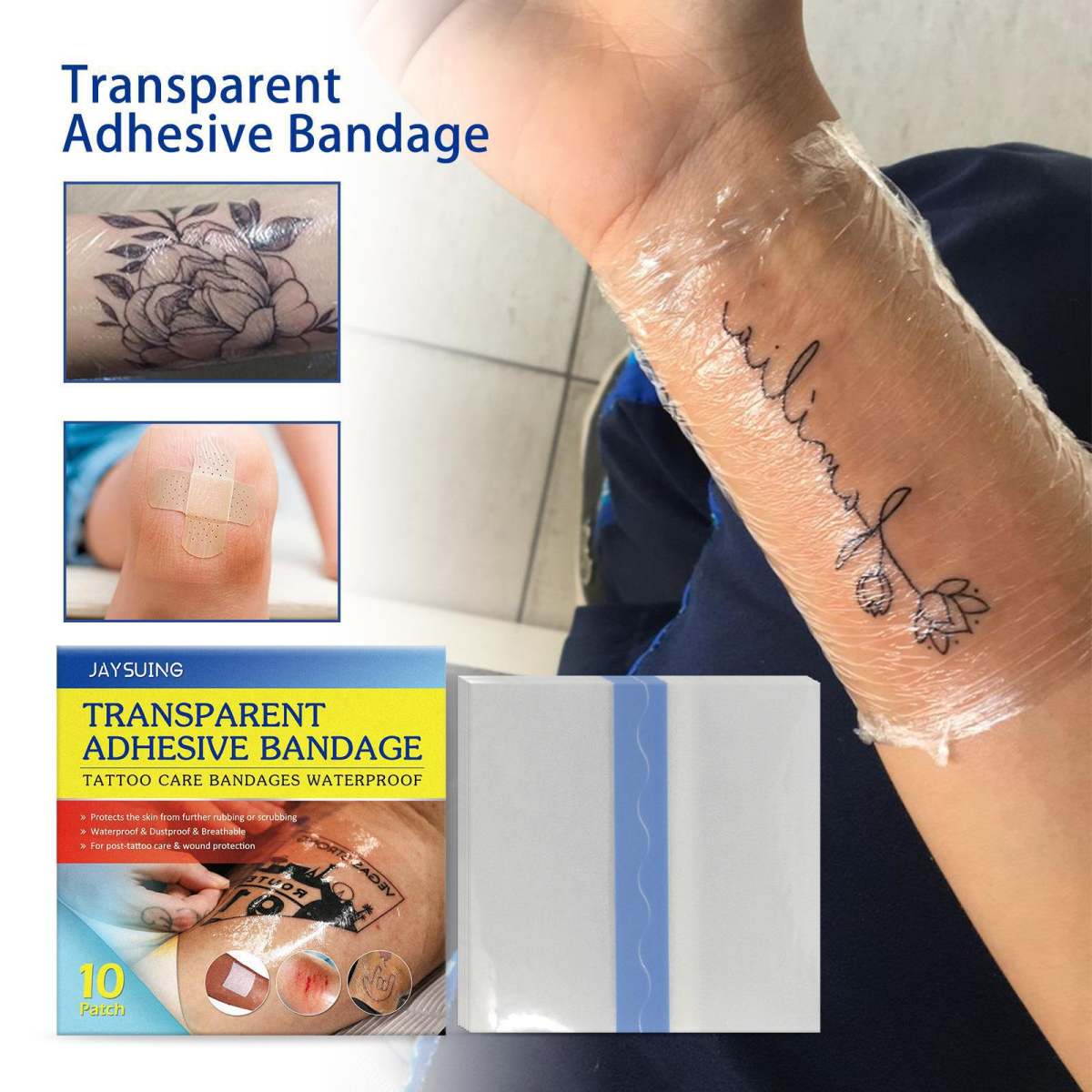 Creative Tattoo Care Transparent Waterproof Sticker
