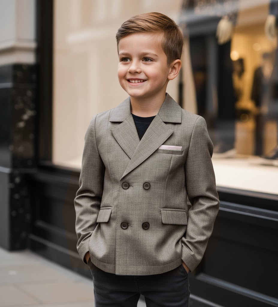 Boy Spring Summer Formal Blazer Smart Suit Kids Junior Senior School Jacket3-12