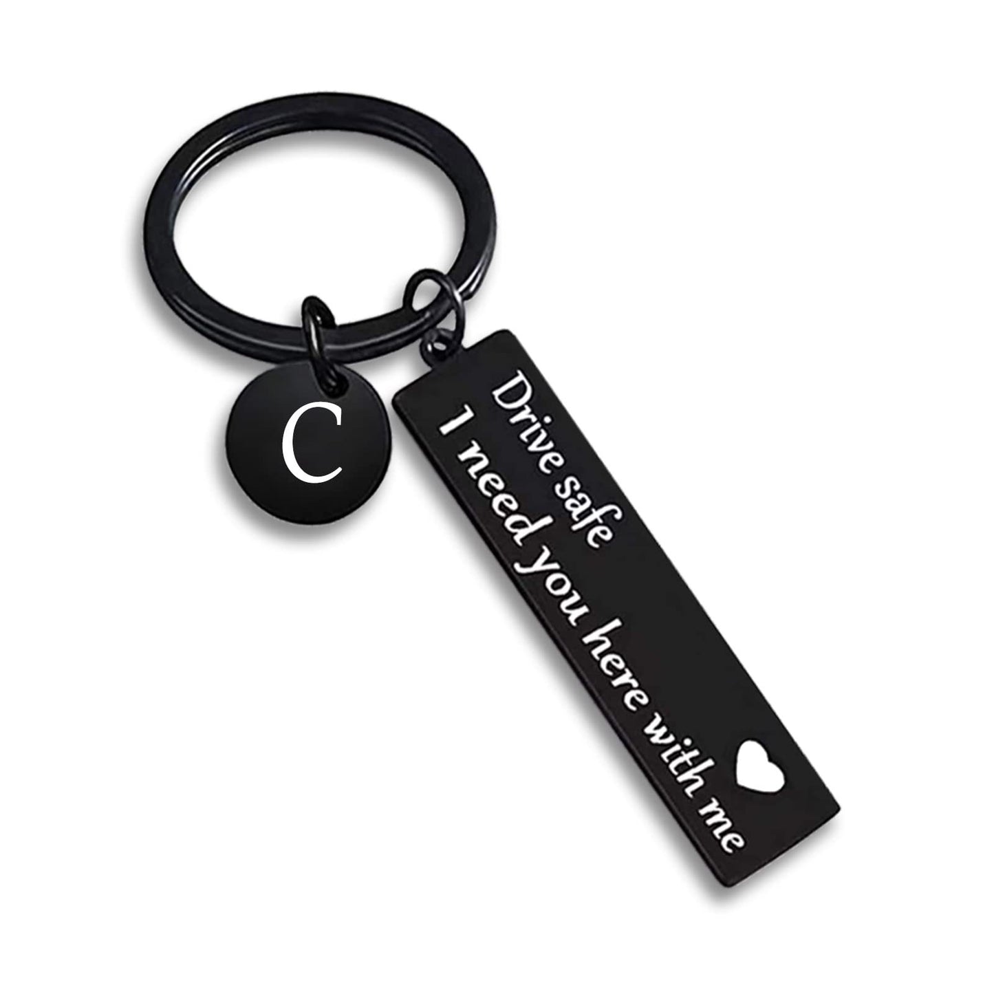 Electroplated Square Heart-Shaped Safety Keychain Gift