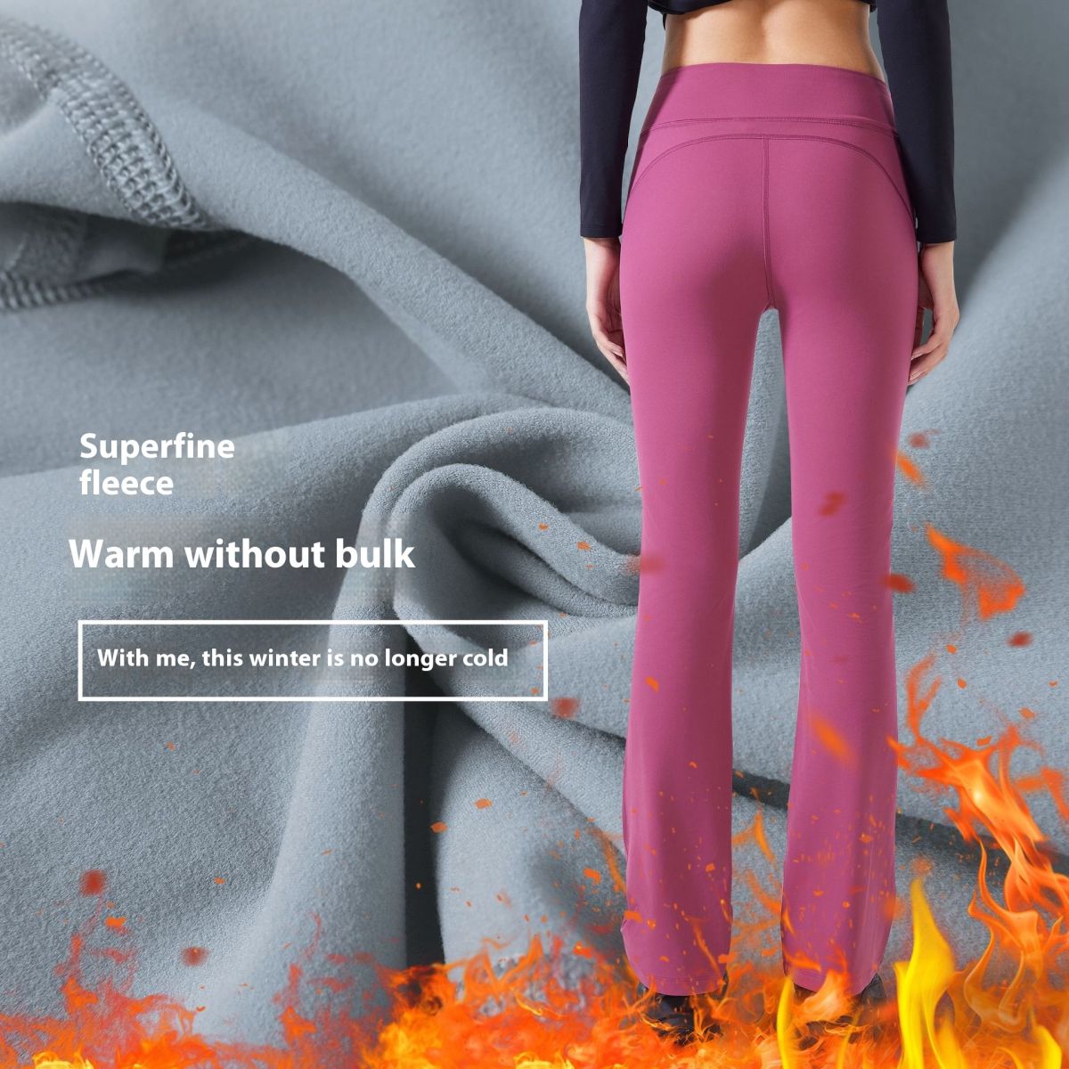 High Waist Yoga Women's Stretch Sports Bell-bottom Pants