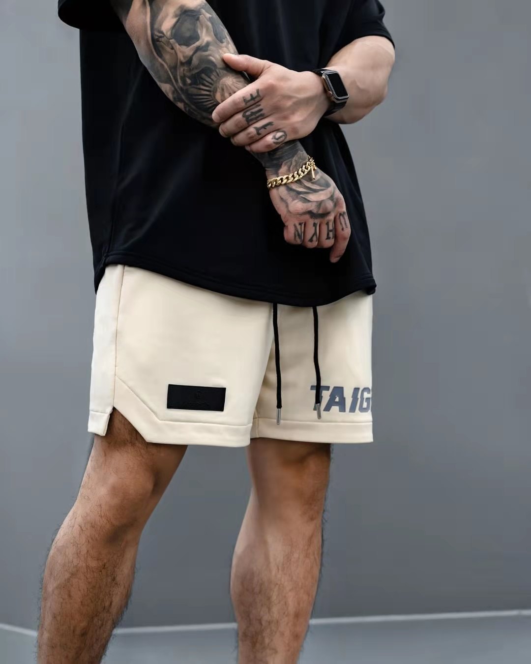 Loose Men's Side Zipper Shorts Fitness Exercise Running Pants