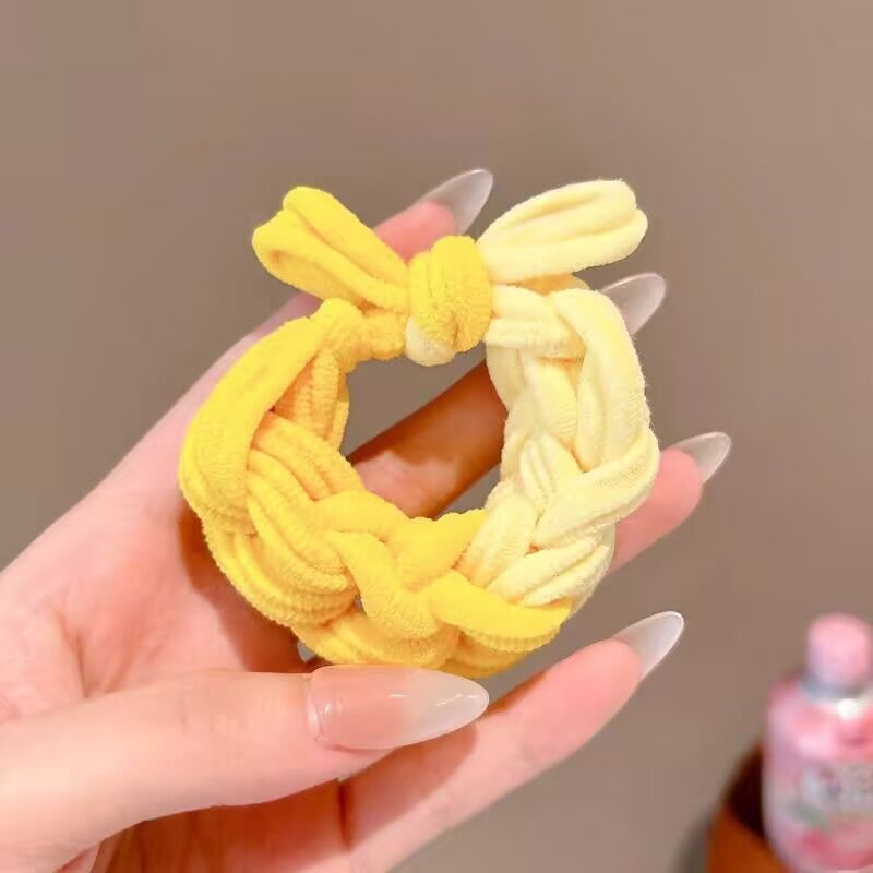 High Ponytail Hair Tie Colorful Braided