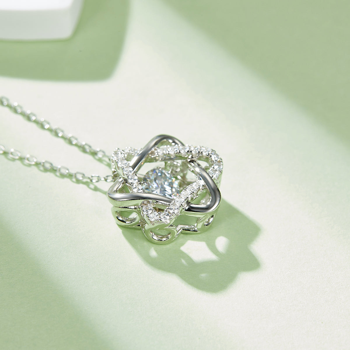 S925 Sterling Silver 0.5ct D Color VVS1 Moissanite Star Of Hexagram Necklace 45cm Platinum Plated GRA Certified Gift Box