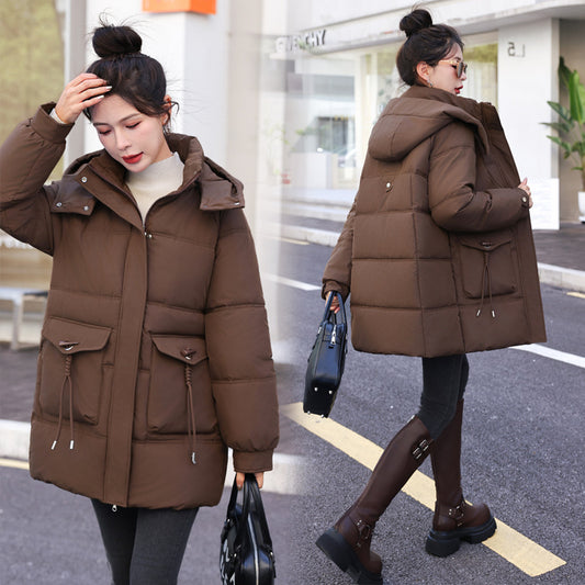 New Women's Winter Korean-style Cotton Coat Thick Mid-length
