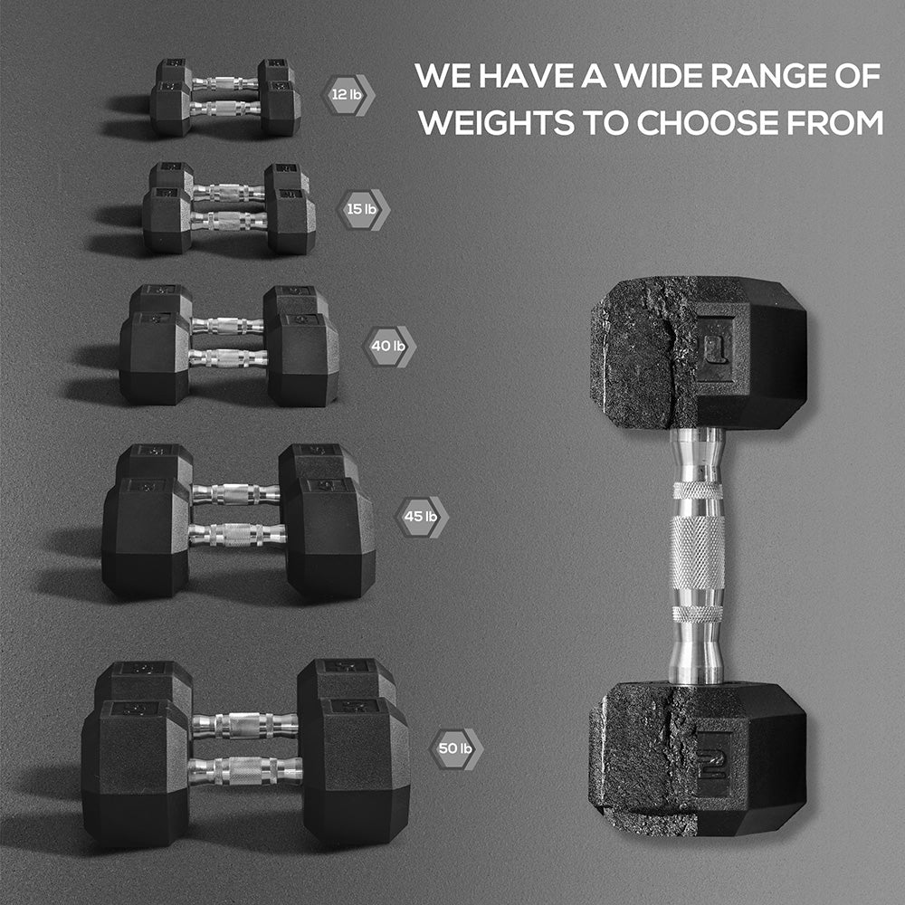 Hex Dumbbell Set Of 2, Rubber Weights Exercise Fitness Dumbbell With Non-Slip Handles, Anti-roll, For Bulk Up Your Arms, Shoulders, And Back