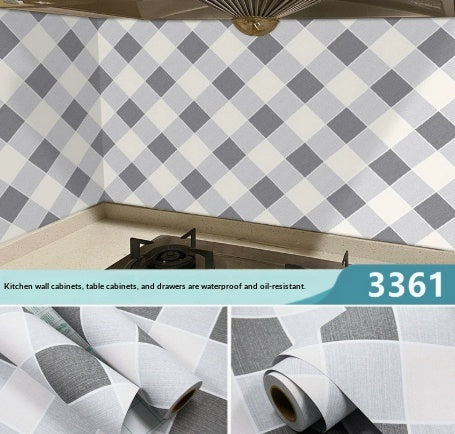 Kitchen Stickers Waterproof Oil-resistant Fire-retardant Wallpaper Self-adhesive Wall Covering