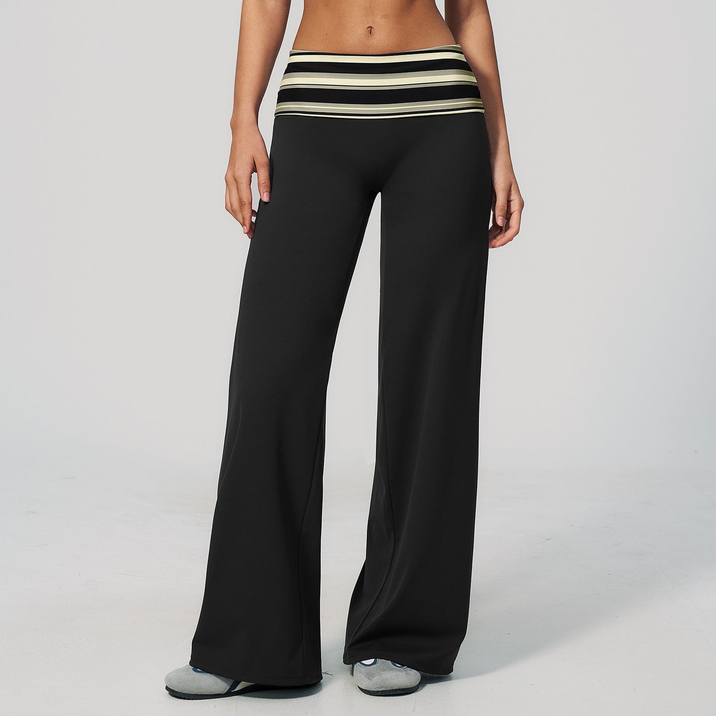Folding-waist Fitness High-rise Tummy-control Yoga Pants