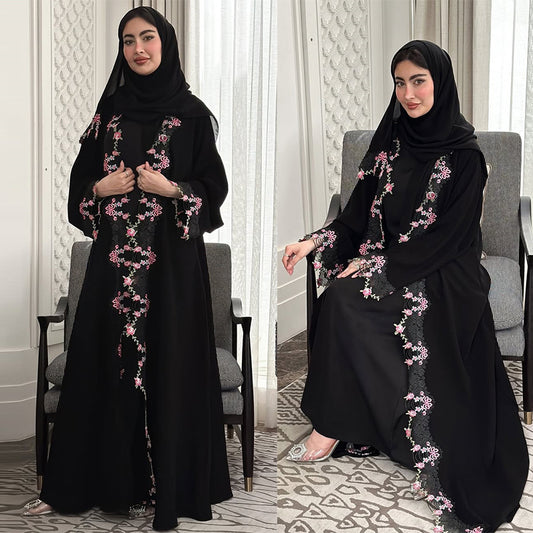 Embroidered Lace-Patchwork Cardigan Fashion Womens Wear