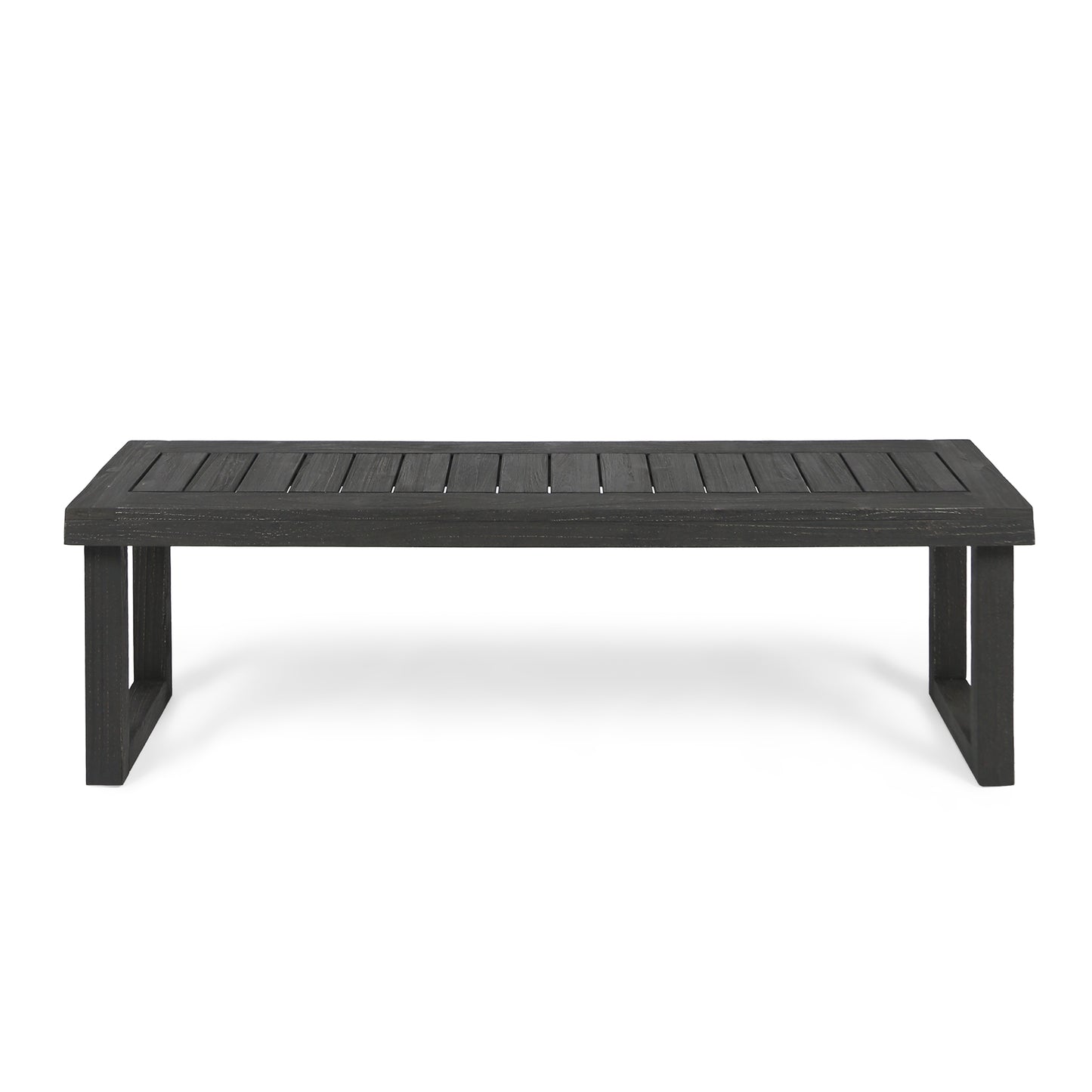 Outdoor Acacia Wood Dining Bench,Dark Grey