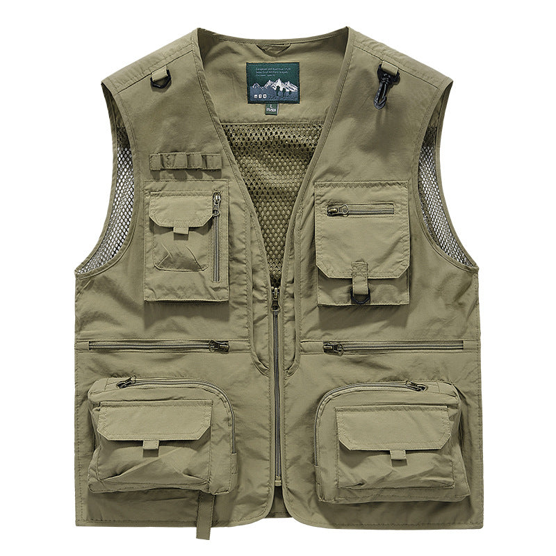 Crewneck Outdoor Hiking Promotional Vest With Multiple Pockets